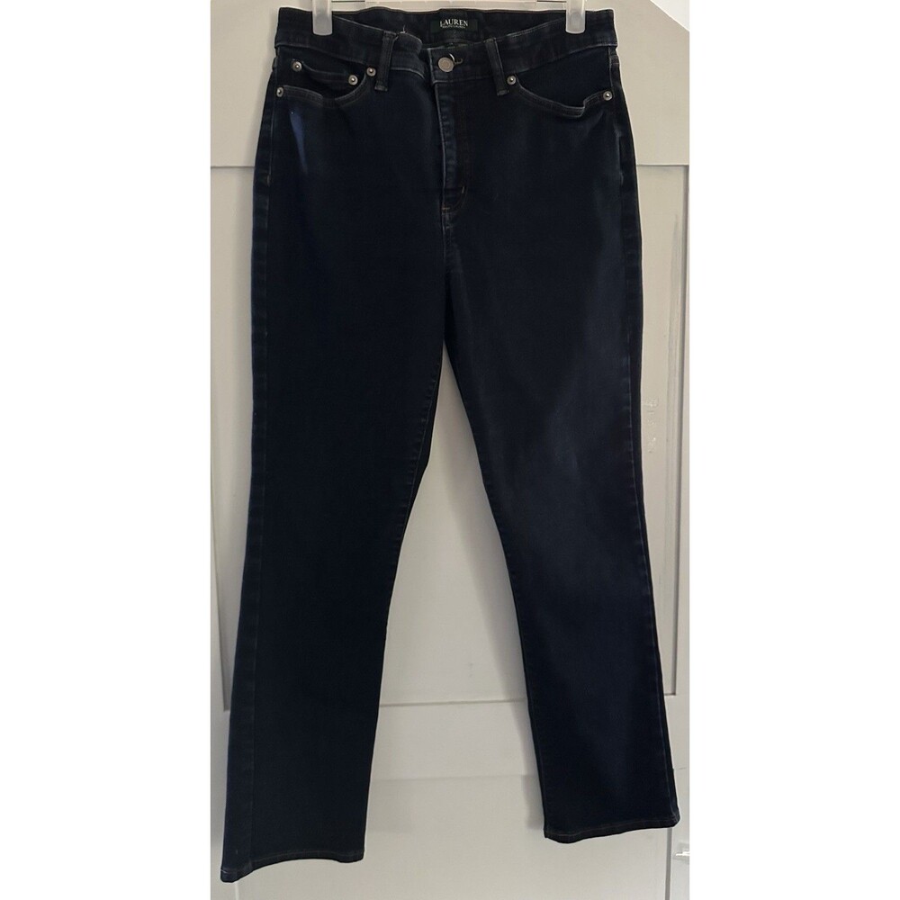 🖤Lauren Ralph Lauren Jeans Blue Denim Premier Straight Curvy Dark Wash Women’s 6